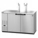 Hoshizaki DD59-S Stainless Steel Single/Double Tap Kegerator Beer Dispenser - (2) 1/2 Keg Capacity