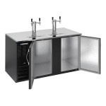 Beverage-Air DD58HC-B-016 2 Double Tap Kegerator Beer Dispenser - Black, (2) 1/2 Keg Capacity
