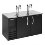 Beverage-Air DD58HC-B-016 2 Double Tap Kegerator Beer Dispenser - Black, (2) 1/2 Keg Capacity