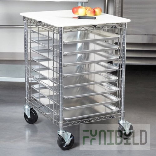 Metro RE3P Portable Wire Prep/Pan Rack (Unassembled) - 21 3/4