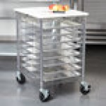 Metro RE3P Portable Wire Prep/Pan Rack (Unassembled) - 21 3/4