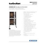 Moffat E35D6-26/2 Turbofan Double Deck Full Size Electric Digital Convection Oven with Steam Injection and Stainless Steel Stand - 208V, 1 Phase, 22.4 kW