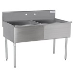 Advance Tabco 4-2-48 Two Compartment Stainless Steel Commercial Sink - 48