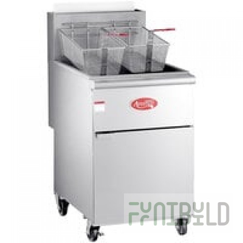 Vulcan 1GR65M-1 65-70 lb. Natural Gas Floor Fryer - 150,000 BTU
