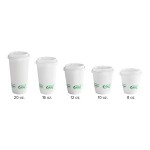 EcoChoice 16 oz. Smooth Double Wall White Compostable Paper Hot Cup and PLA Lid - 50/Case