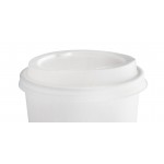 EcoChoice 16 oz. Smooth Double Wall White Compostable Paper Hot Cup and PLA Lid - 50/Case