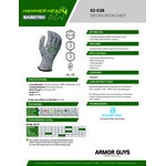 Armor Guys Basetek Hammer Head 4 02-028-XL Salt and Pepper A4 HDPE Gloves with Gray Polyurethane Palm Coating - Extra Large Armor Guys Basetek Hammer Head 4 02-028-XL Salt and Pepper A4 HDPE Gloves with Gray Polyurethane Palm Coating - Extra Large