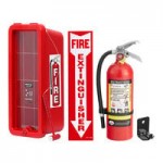 Badger Advantage ADV-550 5 lb. Dry Chemical ABC Fire Extinguisher with Wall Bracket - Untagged and Rechargeable - UL Rating 3-A:40-B:C