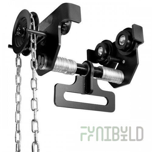 OZ Lifting Products 1 Ton Geared Beam Trolley with Hanger OZGBT-OBH