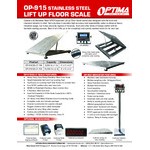 Optima Weighing Systems OP-916SS-LT-3-3-5000 5,000 lb. Stainless Steel Washdown Floor Scale with 3' x 3' Lift Top Platform