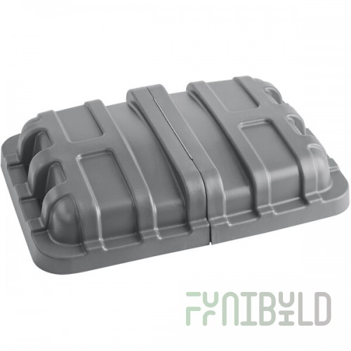 Lavex 16 Cubic Foot Gray Cube Truck Lid
