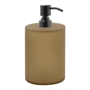 room360 Nassau 28 oz. Nutmeg Soap Dispenser with Matte Black Pump Top - 6/Case