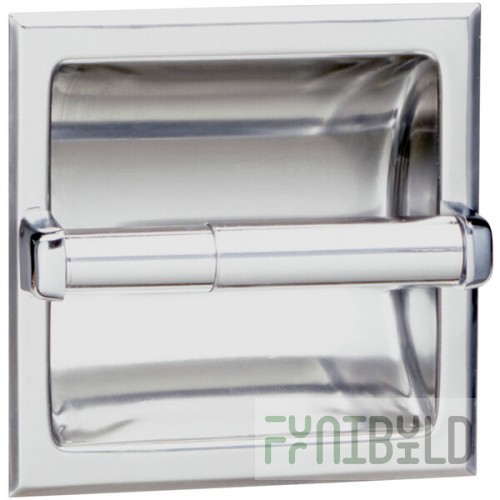 Bobrick B-6677 Recessed Toilet Tissue Dispenser with Satin Finish