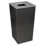 Ex-Cell Kaiser RC-MTR-34 TR Metro Companion XL 34 Gallon Hammered Copper Square Trash Can