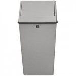 Witt Industries 1511HTWH 36 Gallon White Steel Decorative Trash Can with Swing Top Lid