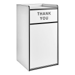 Lancaster Table & Seating Waste 35 Gallon White Waste Receptacle Enclosure with Lancaster Table & Seating Waste 35 Gallon White Waste Receptacle Enclosure with