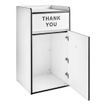 Lancaster Table & Seating Waste 35 Gallon White Waste Receptacle Enclosure with Lancaster Table & Seating Waste 35 Gallon White Waste Receptacle Enclosure with