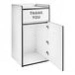 Lancaster Table & Seating Waste 35 Gallon White Waste Receptacle Enclosure with Lancaster Table & Seating Waste 35 Gallon White Waste Receptacle Enclosure with