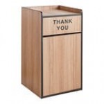 Lancaster Table & Seating Waste 35 Gallon White Waste Receptacle Enclosure with Lancaster Table & Seating Waste 35 Gallon White Waste Receptacle Enclosure with