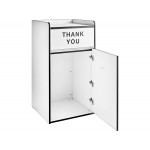 Lancaster Table & Seating Waste 35 Gallon White Waste Receptacle Enclosure with Lancaster Table & Seating Waste 35 Gallon White Waste Receptacle Enclosure with