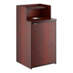 Lancaster Table & Seating Waste 35 Gallon White Waste Receptacle Enclosure with Lancaster Table & Seating Waste 35 Gallon White Waste Receptacle Enclosure with