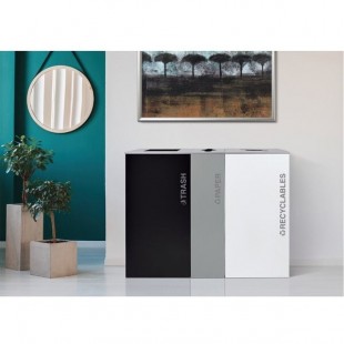 Ex-Cell Kaiser RC-KD17-P BT-HMG Black Tie Kaleidoscope Hammered Gray 17 Gallon Rectangular Paper Receptacle Ex-Cell Kaiser RC-KD17-P BT-HMG Black Tie Kaleidoscope Hammered Gray 17 Gallon Rectangular Paper Receptacle