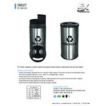 Ex-Cell Kaiser RC-1528-3 SS 14 Gallon Stainless Steel Round Smiley 3 Stream Recycling Bin