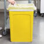 Rubbermaid® 1956188 92 Qt. / 23 Gallon Slim Jim Yellow Rectangular Trash Can