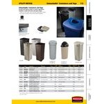 Rubbermaid® FG266400BEIG Untouchable 35 / 50 Gallon Beige Square Trash Can Drop Shot Lid