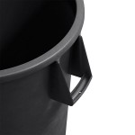 Carlisle 84105503 Bronco 55 Gallon Black Round Trash Can