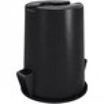 Carlisle 84105503 Bronco 55 Gallon Black Round Trash Can