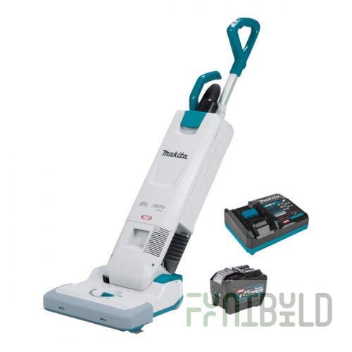 Makita 40V MAX XGT GCV09L1 Lithium-Ion Cordless Brushless 3-Speed Upright Vacuum Kit with HEPA Filtration - 8.0 Ah