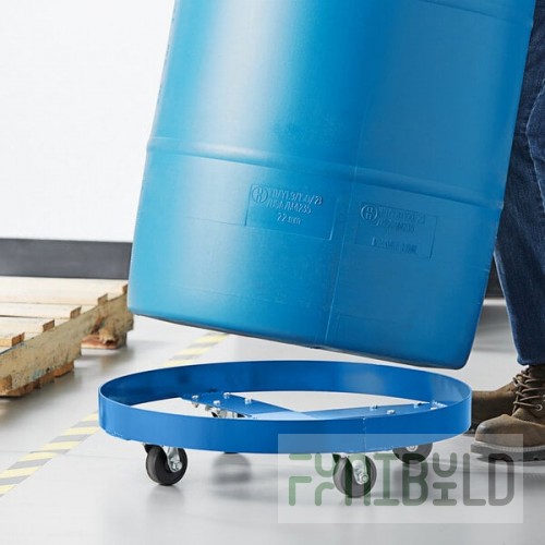 Lavex 800 lb. Heavy-Duty Steel Drum Dolly for 55 Gallon Drums