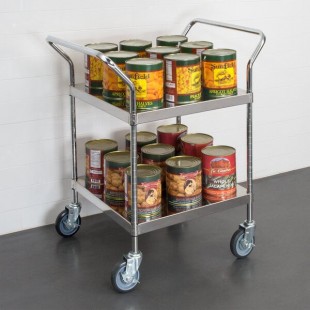 Regency Stainless Steel Two Shelf Utility Cart - 24