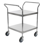 Regency Stainless Steel Two Shelf Utility Cart - 24