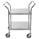 Regency Stainless Steel Two Shelf Utility Cart - 24