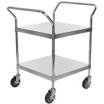 Regency Stainless Steel Two Shelf Utility Cart - 24