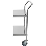 Regency Stainless Steel Two Shelf Utility Cart - 24