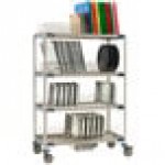 Metro PR48VX4-XDR MetroMax i Mobile Four Tier Tray / Steam Pan Drying Rack with Drip Tray - 24 Metro PR48VX4-XDR MetroMax i Mobile Four Tier Tray / Steam Pan Drying Rack with Drip Tray - 24