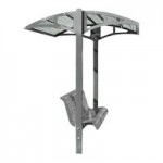 Paris Site Furnishings Shade Series 6' Window Gray Inground Mounted Picnic Table with Canopy and Basket Weave Perforations 85 1/2 Paris Site Furnishings Shade Series 6' Window Gray Inground Mounted Picnic Table with Canopy and Basket Weave Perforations 85 1/2