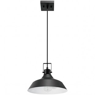 Globe Modern Farmhouse Indoor / Outdoor Matte Black Pendant Light - 120V, 60W Globe Modern Farmhouse Indoor / Outdoor Matte Black Pendant Light - 120V, 60W