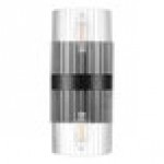 Globe Glam Matte Black Wall Sconce with Ribbed Glass Shade - 120V, 40W Globe Glam Matte Black Wall Sconce with Ribbed Glass Shade - 120V, 40W