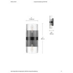 Globe Glam Matte Black Wall Sconce with Ribbed Glass Shade - 120V, 40W Globe Glam Matte Black Wall Sconce with Ribbed Glass Shade - 120V, 40W