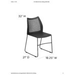 Flash Furniture Hercules Black Ventilated Contoured Stacking Chair with Black Sled Base Flash Furniture Hercules Black Ventilated Contoured Stacking Chair with Black Sled Base