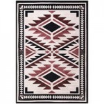 Abani Molana Collection 2' x 5' Beige / Red Southwestern Diamond Area Rug Abani Molana Collection 2' x 5' Beige / Red Southwestern Diamond Area Rug
