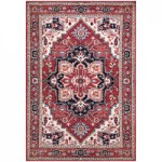 Abani Molana Collection 2' x 5' Beige / Red Southwestern Diamond Area Rug Abani Molana Collection 2' x 5' Beige / Red Southwestern Diamond Area Rug