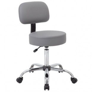 Boss Office B245-GY Gray Be Well Medical Professional Adjustable Stool with Back Boss Office B245-GY Gray Be Well Medical Professional Adjustable Stool with Back