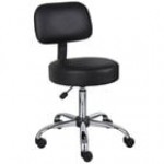 Boss Office B245-GY Gray Be Well Medical Professional Adjustable Stool with Back