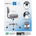 Boss Office B245-GY Gray Be Well Medical Professional Adjustable Stool with Back
