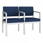 Lesro Lenox Steel Patriot Plus Imperial Blue Vinyl 3-Seat Bench Lesro Lenox Steel Patriot Plus Imperial Blue Vinyl 3-Seat Bench